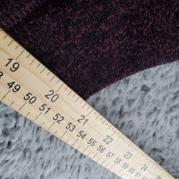 Old Navy Sweater Men Size L Burgundy Red Sweater Fleece Quarter Zip Pullover - Picture 6 of 9